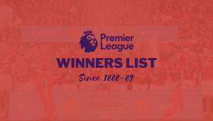 Premier League Winners List